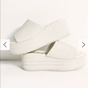 Free People White Platform Sandas